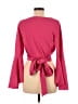 Unbranded Pink Long Sleeve Blouse Size M - photo 2