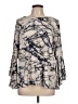 Joan Vass Gray 3/4 Sleeve Blouse Size L - photo 1