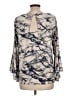 Joan Vass Gray 3/4 Sleeve Blouse Size L - photo 2