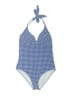 Boden Houndstooth Blue One Piece Swimsuit Size 8r - photo 1