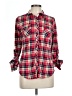 Bella D 100% Polyester Plaid Red Long Sleeve Blouse Size L - photo 1