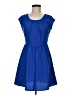 Kieu's 100% Polyester Solid Blue Casual Dress Size M - photo 1