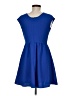 Kieu's 100% Polyester Solid Blue Casual Dress Size M - photo 2