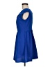 Kieu's 100% Polyester Solid Blue Casual Dress Size M - photo 5