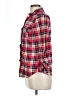 Bella D 100% Polyester Plaid Red Long Sleeve Blouse Size L - photo 5