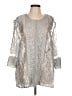 Alex Evenings 100% Polyester Silver Cardigan Size L (estimated) - photo 1