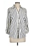 Cure Stripes Ivory 3/4 Sleeve Blouse Size L - photo 1