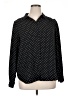 LC Lauren Conrad 100% Polyester Polka Dots Black Long Sleeve Blouse Size XL - photo 1
