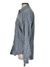 Theory 100% Cotton Checkered-gingham Blue Long Sleeve Button-Down Shirt Size L - photo 5