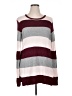 Maison Jules Stripes Burgundy Pullover Sweater Size XL - photo 1