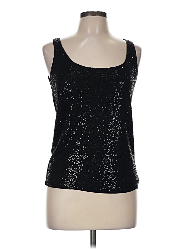 Pre-owned Talbots Sleeveless Top Black Scoop Neck Tops
