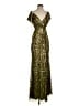 Mac Duggal 100% Polyester Gold Cocktail Dress Size 2 - photo 1
