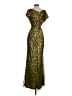 Mac Duggal 100% Polyester Gold Cocktail Dress Size 2 - photo 2