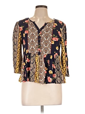 Blue Rain 3/4 Sleeve Blouse (view 1)