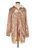 Blue B 100% Polyester Gold Long Sleeve Blouse Size S - photo 1
