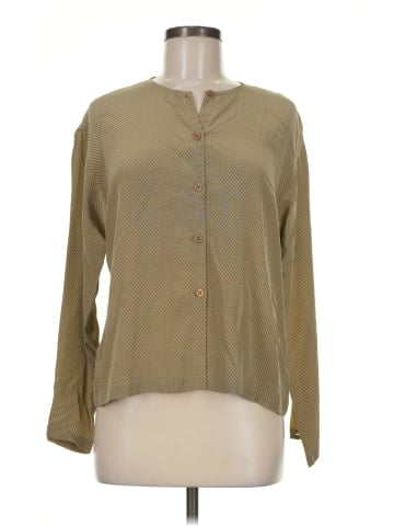 Linda Allard Ellen Tracy Long Sleeve Silk Top (view 1)