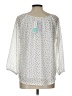 Beacon 100% Polyester Stars Ivory 3/4 Sleeve Blouse Size L (petite) - photo 2