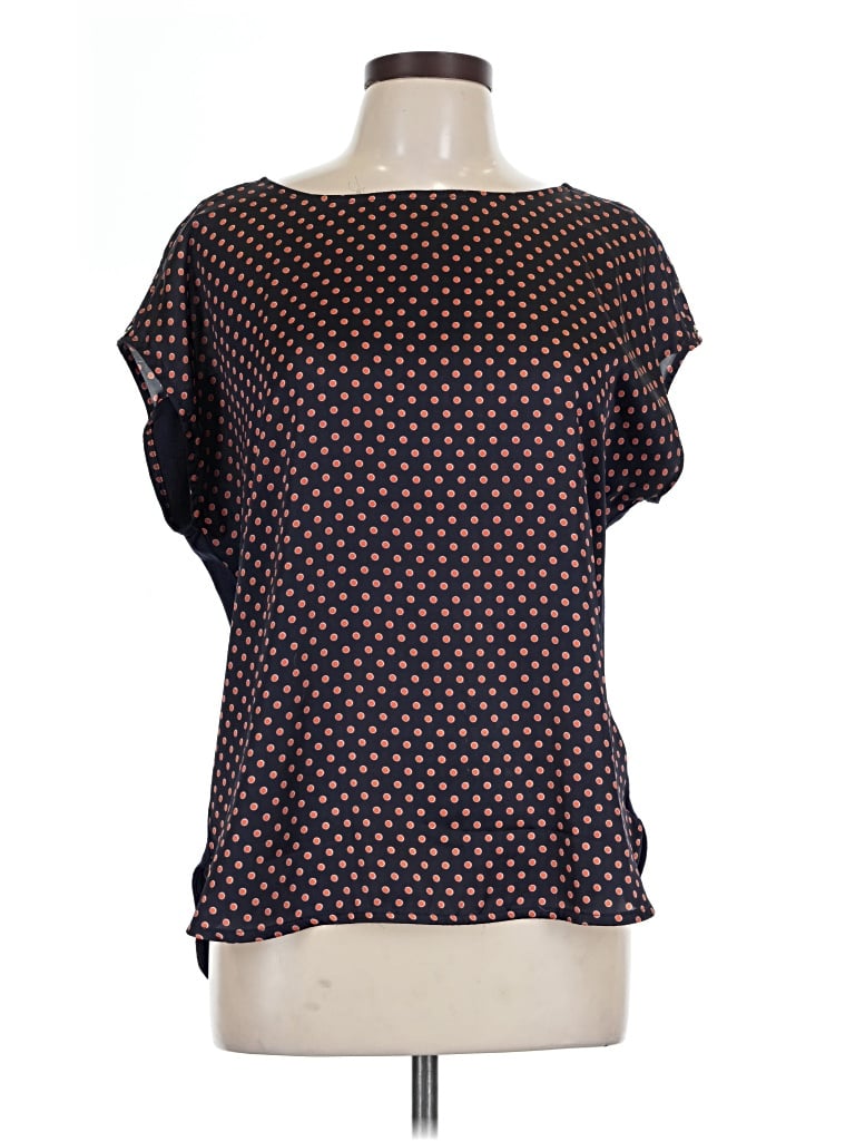 Pre-owned The Limited Short Sleeve Blouse In Black