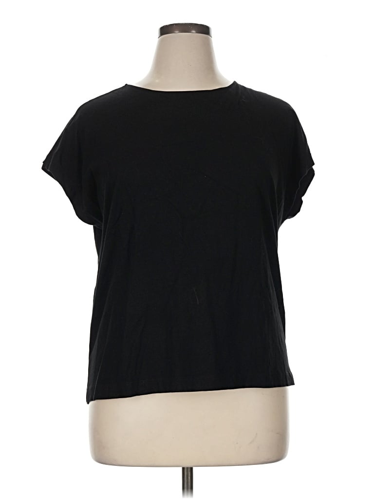 Pre-owned Ann Taylor Loft Short Sleeve T-shirt In Black