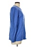 Ann Taylor LOFT Outlet Blue Long Sleeve Top Size L - photo 4