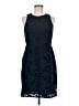 J.Crew 100% Polyester Blue Cocktail Dress Size 8 - photo 1