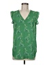Ann Taylor LOFT 100% Polyester Green Sleeveless Blouse Size M - photo 1