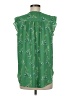 Ann Taylor LOFT 100% Polyester Green Sleeveless Blouse Size M - photo 2