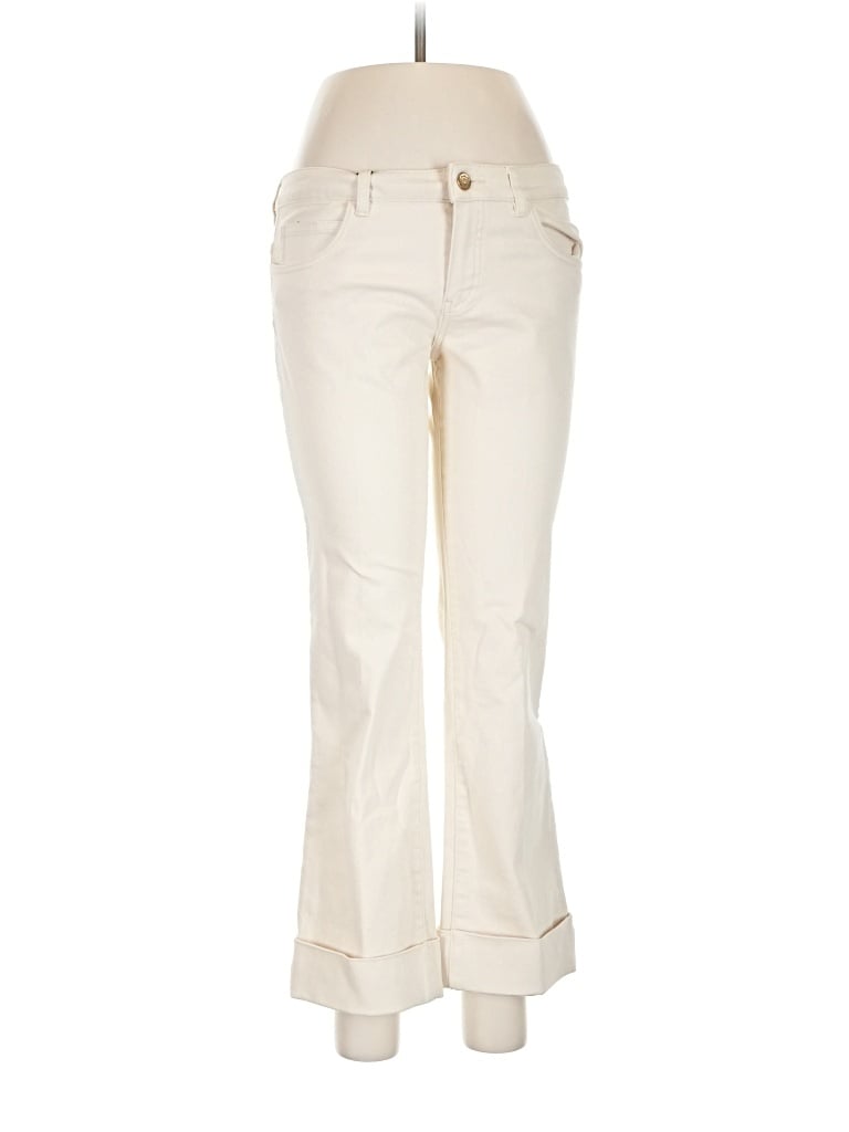 Massimo Dutti Casual Pants In Ivory
