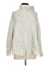AGB Metallic Silver Turtleneck Sweater Size M - photo 1