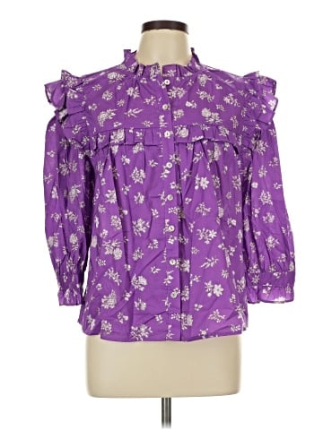 Pinch 3/4 Sleeve Blouse (view 1)