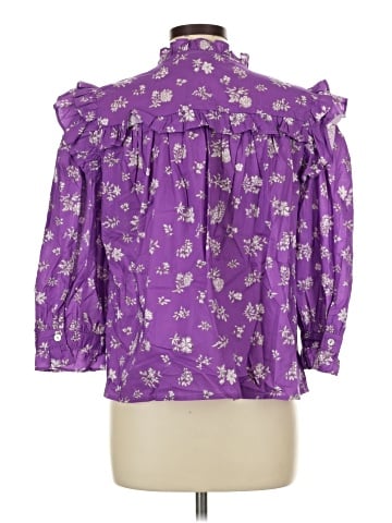 Pinch 3/4 Sleeve Blouse (view 2)