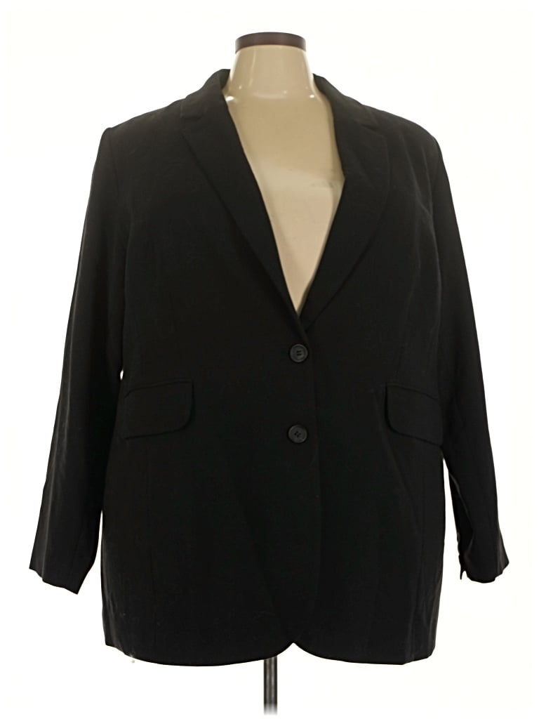 Pre-owned Eloquii Blazer Jacket In Black