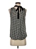 MICHAEL Michael Kors Houndstooth Black Sleeveless Blouse Size XS - photo 1