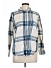 Old Navy 100% Cotton Plaid Blue Long Sleeve Button-Down Shirt Size L - photo 1
