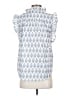 Dylan 100% Cotton Blue Sleeveless Button-Down Shirt Size S - photo 2