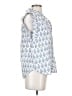 Dylan 100% Cotton Blue Sleeveless Button-Down Shirt Size S - photo 4