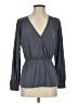 Buckle Black Gray Long Sleeve Blouse Size XS - photo 1