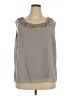 Le Bos 100% Polyester Gray Sleeveless Blouse Size 20 - photo 1