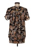 DR2 100% Polyester Paisley Black Short Sleeve Blouse Size S - photo 2