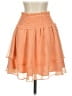 Express Solid Orange Casual Skirt Size S - photo 1