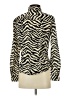 Converse Animal Print Ivory Long Sleeve Blouse Size S - photo 2