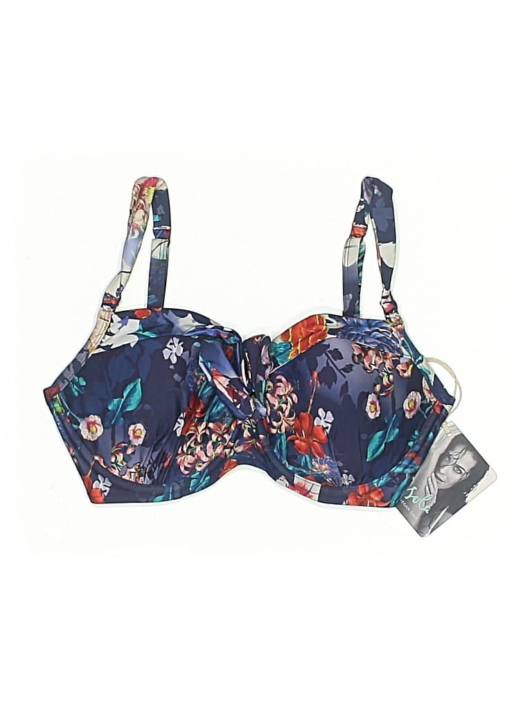 Unbranded Swimsuit Top Blue Paisley Pattern Swimwear