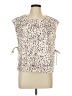 Rush 100% Polyester Ivory Sleeveless Blouse Size L - photo 1