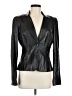 Cache 100% Leather Black Blazer Size 8 - photo 1