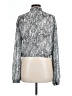Hyfve 100% Polyester Silver Gray Long Sleeve Blouse Size L - photo 2