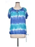 St. John's Bay Tie-dye Blue Short Sleeve Blouse Size XL (petite) - photo 1