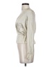 Talula 100% Silk Metallic Ivory Long Sleeve Silk Top Size XXS - photo 5