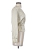 Talula 100% Silk Metallic Ivory Long Sleeve Silk Top Size XXS - photo 4
