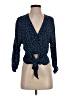 Parker 100% Polyester Blue 3/4 Sleeve Blouse Size S - photo 1