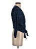 Parker 100% Polyester Blue 3/4 Sleeve Blouse Size S - photo 4